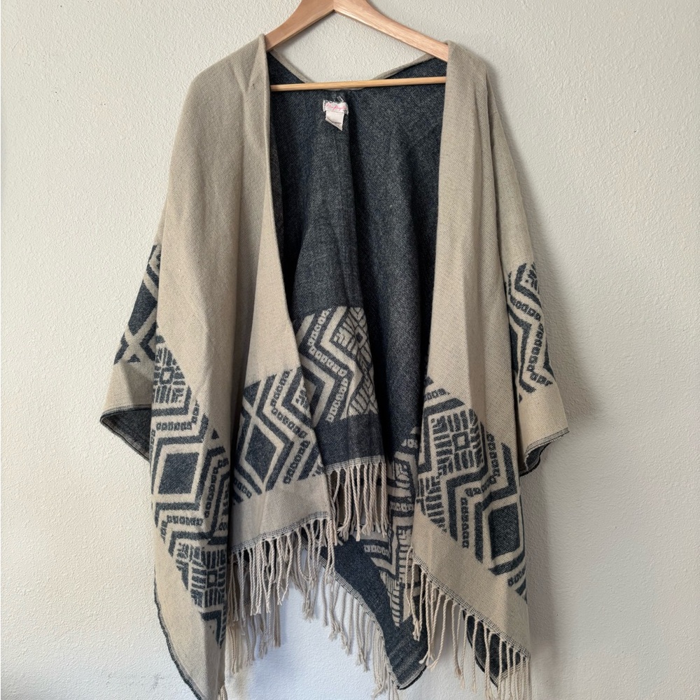 Free People Blue Textured Knit